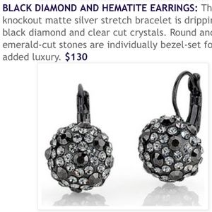 Lia Sophia Hematite Drop Earrings